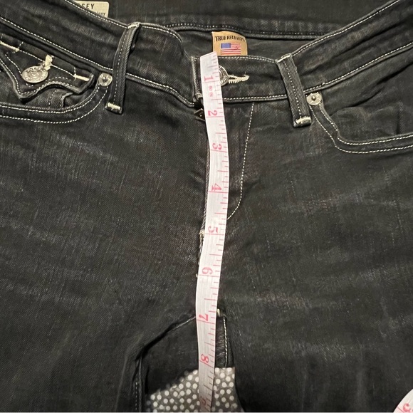 True Religion Casey with Flap in Tarmac Black colour size 24 skinny jeans dark - Picture 10 of 14